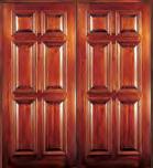 Raised Panel & V-Groove Rio Grande Collection 6 8 V-Groove Arch Mahogany Door 6 8