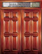 Solid Mahogany Raised Panel and V-groove Doors are available Pre-hung or
