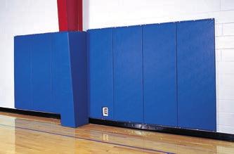 Wall pads should be installed on rigid surfaces that are within ten feet of activity areas.