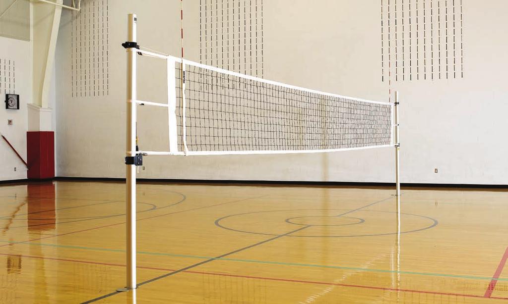ComBINATION Volleyball System (CVS) Photography: Tony Frederick, Muncie, IN. The versatile CVS Volleyball System can be adjusted to heights for volleyball, badminton, tennis, and other net games.