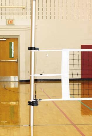 The all-aluminum CVS floorsleeve type system adjusts to all competition heights for tennis, badminton and volleyball or anywhere in between.