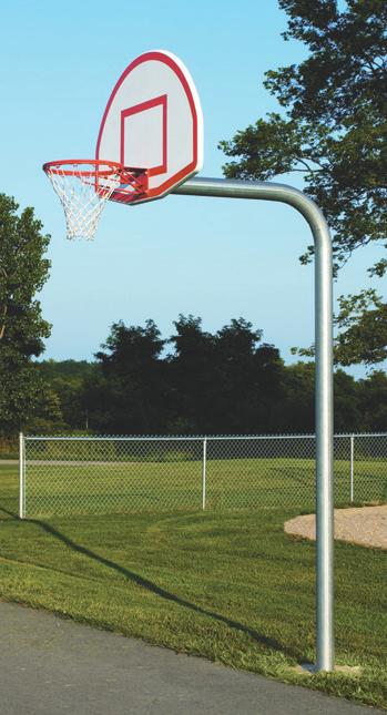Outdoor Basketball Backstops Galvanized Post Sets Post sets are constructed with heavy wall galvanized pipe and include a lug at the bottom to prevent rotation in footing.