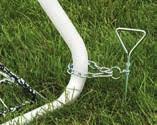 Optional Traditional 4 Backstays 505007 Backstays can be mounted to in-ground soccer goals. Backstays feature galvanized finish and 15/16 diameter tube construction.