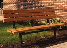 w/thermoplastic-coated Expanded Metal Planks 50726X 50728X 50725X X last digit indicates color: 1 Red; 2 Blue; 3 Black Portable Park Benches Same quality construction as our