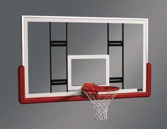 EZ Strut Bank 72 x 42 Basketball Backboard 503138 Fully tempered 1/2 glass with official white target and border permanently fired into glass.