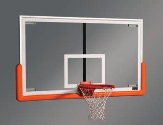 Extruded aluminum frame has a clear anodized finish. Designed to replace fan shaped backboards, with all required conversion framework attached to backboard.