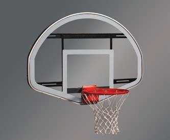 Indoor Basketball Backboards Fan Glass 54 x 39 Basketball Backboard 503150 Constructed of high strength aluminum frame and 1/2 fully tempered glass.