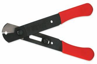 PLIERS & SPECIAL TOOLS Ignition pliers Narrow jaw for close work 3-jaw opening adjustment to 1/2" Forged alloy steel construction, precision machining and scientific proportioning Red plastic-coated