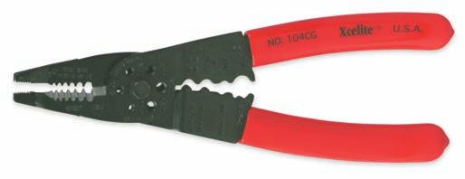SPECIAL TOOLS 103S Wire Stripper For industrial use Unique cam stop adjustment for different wire sizes, stays put even with screw loose Red plastic-coated cushion grip provides maximum leverage 8-22