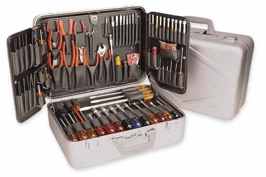 ATTACHÊ TOOL CASES Model TCA100ST Contains 53 individual hand tools, 31 Series 99 interchangeable screwdriver/nutdriver blades and handles, and 2 specialized screwdriver/nutdriver kits (as listed)