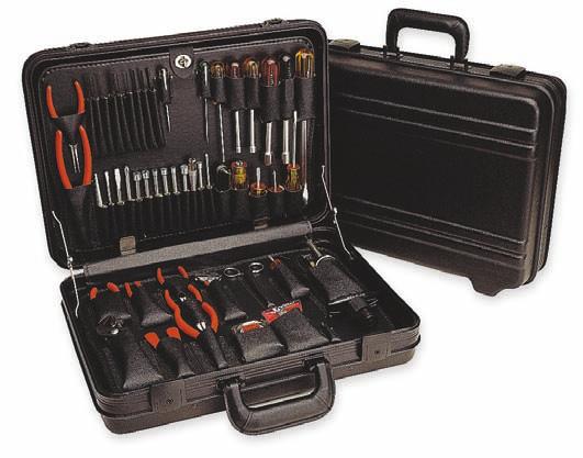ATTACHÊ TOOL CASES Carefully selected intermediate assortment of hand tools Contains 23 individual hand tools, popular WP25 Weller 25 watt soldering iron, 24 Series 99 interchangeable