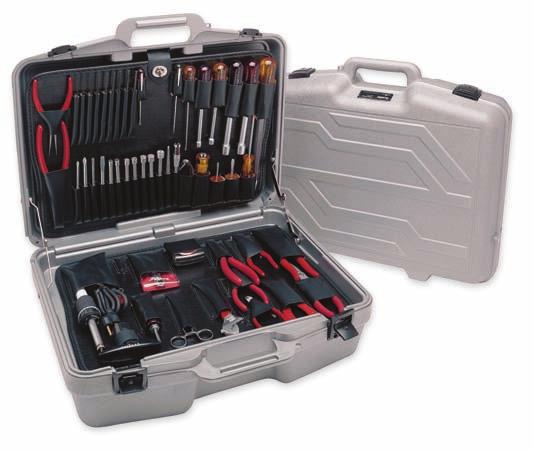 ATTACHÊ TOOL CASES Model TCMG150ST and TCMG150MT Carefully selected intermediate assortment of hand tools Contains 23 individual hand tools, popular WP25 Weller 25 watt soldering iron, 24 Series 99