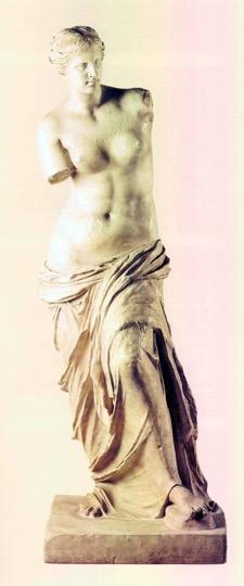 Venus de Milo Parian marble, h 2.02 m (6 1/2 ft) Found at Milo 130-120 BC The style is characteristic of the late Hellenistic period, which revives classical themes while innovating.