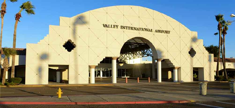 THE AIRPORT Valley International Airport (HRL) is a cityowned, Airport Board administered airport northeast of Harlingen in Cameron County, Texas.