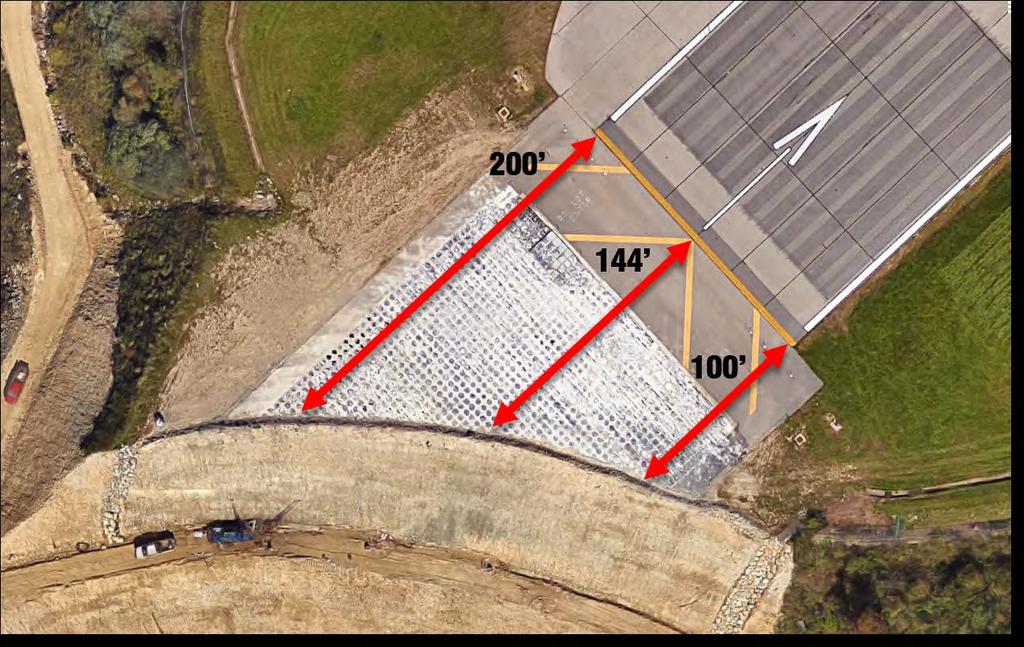INTERIM RUNWAY SAFETY AREA STUDY 8.3 ALTERNATIVES CONSIDERATIONS 8.3.1 ADDITIONAL RSA LENGTH After the slope failure, CWVRAA had to deconstruct the Runway 05 slope/emas.