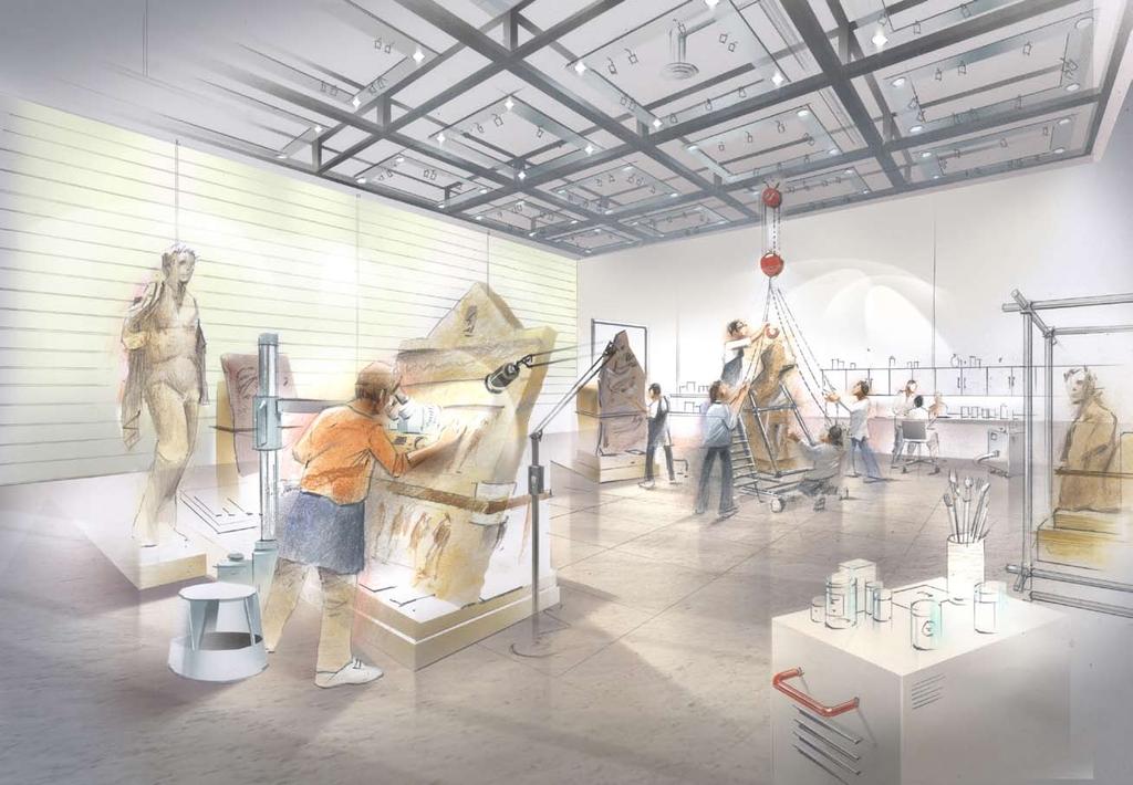 Conservation and Scientific Research Artistic impression of proposed conservation studio The new building provides state-of-the-art conservation and science facilities that will support the work of