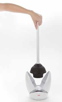 Toilet Plunger & Canister Canister doors swing open when Plunger is lifted and close when Plunger is replaced Canister drip tray features