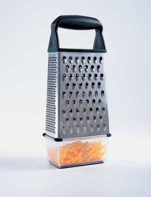 measuring, dispensing and storing freshly grated ingredients Grate on plate, cutting board or