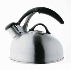 Pick Me Up Tea Kettle Spout opens automatically when Kettle is lifted for pouring Loud whistle signals when