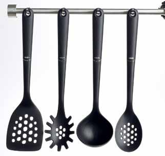 Nylon Tools Sturdy nylon is safe for non-stick cookware Heat resistant up to 400 F