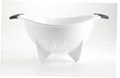 or on the countertop Soft, comfortable, non-slip grips 3 qt capacity #38281 Colander Stainless Steel