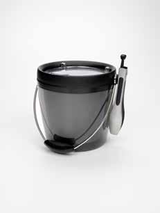 comfortable non-slip grip on Bucket for easy lifting and carrying SteeL Ice Bucket and Tong Set Set includes: 4 qt stainless steel Bucket and Tongs