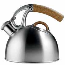It pours without sputtering, the whistle is loud but not shrill and the handle is ergonomically designed to be easy