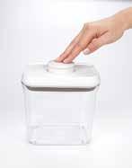 serves as a handle to remove lid Container corners allow for