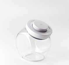 remove lid Flat back allows Jar to sit flush against wall or backsplash Silicone