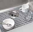 Silicone Sink Mats Soft silicone provides cushion to protect sink, glasses and dishes from scratching and