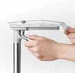 height keeps toiletries within reach Non-slip feet are adjustable from above to accommodate uneven shower floors and provide