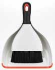 shape allows for convenient storage Flexible dustpan lip for maximum surface contact while sweeping Soft,