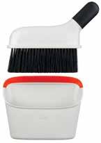 sweep from above and reach into corners Flexible Dustpan lip for maximum surface contact while sweeping Brush