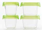 4 Piece Mini LockTop Container Set Containers are perfect for dressing, condiments, spices, leftovers, and Simply press outer top to securely lock lid Multiple inner locking tabs create an airtight,