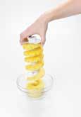 Stainless Steel Ratcheting Pineapple Slicer Quickly and easily cores and slices fresh