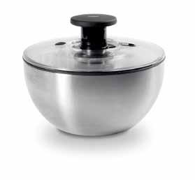 44 qt basket SteeL Salad Spinner Sturdy, stainless steel bowl can be used for serving