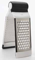 Soft, comfortable, non-slip handle #1128480 Seal & Store Rotary Grater Large barrel and bi-directional blades for efficient grating Silicone seal keeps