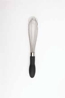 resistant up to 600 F Soft, comfortable, non-slip handle Balloon shape is perfect for whipping and aerating ingredients Innovative handle shape