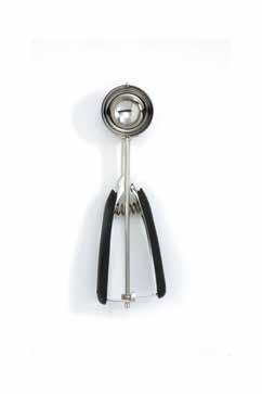 Small Cookie Scoop Small Scoop holds 2 tsp and yields a 2" diameter cookie Wiper cleanly ejects even