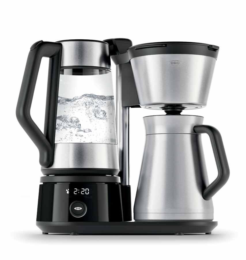 Barista Brain 8 ON 12-CUP COFFEE BREWING SYSTEM TIME Microprocessor-controlled brew cycle makes 4-12 cups of perfect coffee TEMPERATURE Water