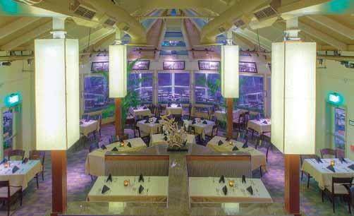 T he main dining room is located on the 1st floor and offers a spectacular panoramic view.