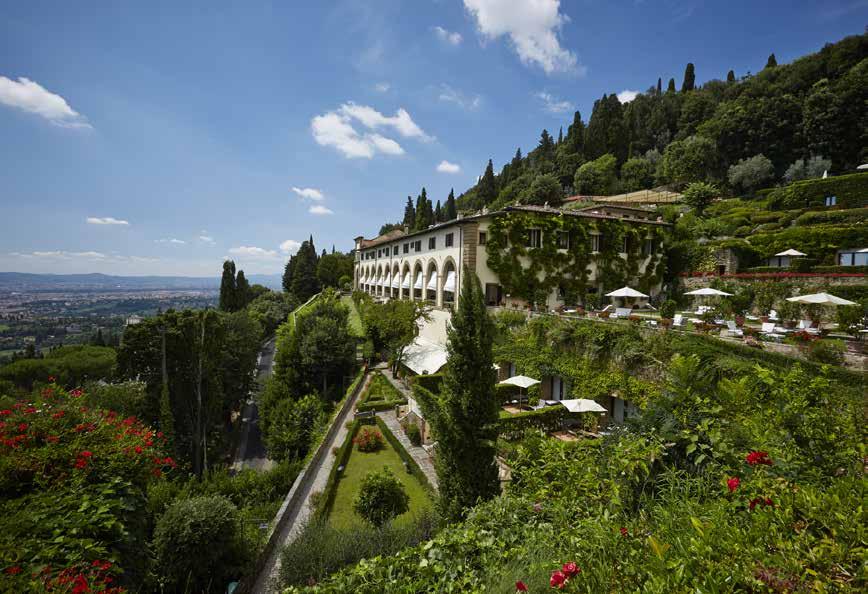 in a Tuscan paradise overlooking the rolling hills of Chianti, the Arno Valley, and the