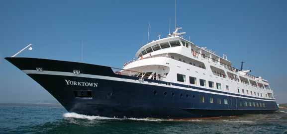 Yorktown Yorktown s inviting Lounge Most cabins feature a picture window Yorktown is the perfect vessel for relaxed and convivial exploration of America s great coastal waterways.