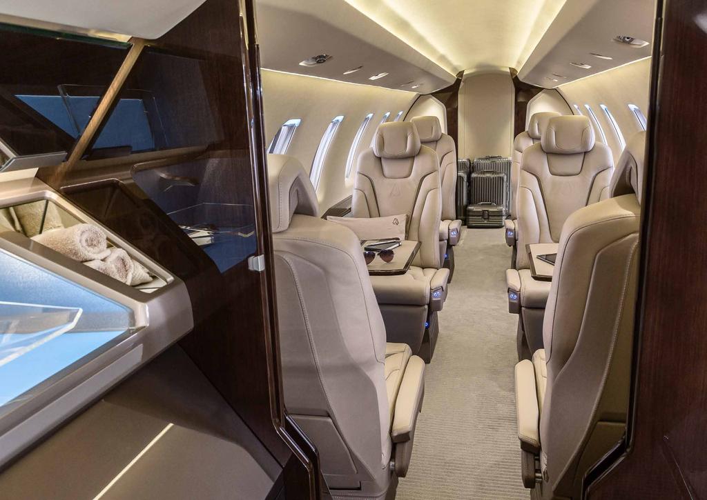 WELCOME ON BOARD GREAT MINDS NEED PLENTY OF HEADROOM The PC-24 s cabin volume tops business jets costing almost twice as much.