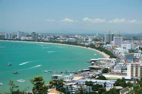 08 Hotel Destinations Thailand Pattaya Pattaya, a former fishing village on the Gulf of Thailand, is one of Thailand s primary tourist destinations known for its pulsating nightlife, various beach