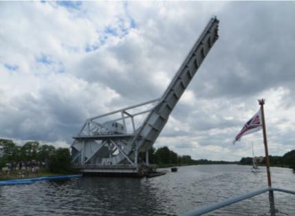 It was not long before we came to the famous Pegasus Bridge but were amazed at the crowd waiting for us complete
