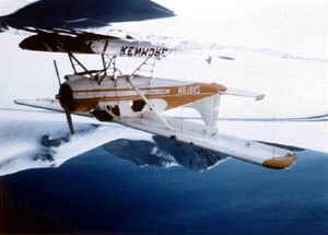 to complete the turn and it would be necessary to tie a rope to a point near the tail and then, as the pilot revved up the engine to nearly full throttle, we would slowly pull the tail around (the