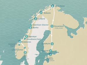 Beginning in the Norwegian capital, we will journey north all the way to the Arctic Circle witnessing the region s greatest