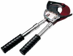 Cutters ACSR, STEEL WIRE & ARMOURED CABLE ACSR and Steel Wire Ratchet Cutter - 25mm O.D. Compact ratchet cable cutter, designed to 400mm 2 ACSR maximum, and 150mm 2 steel wire cable, typical maximum O.