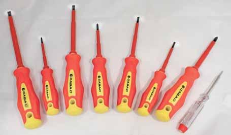 Electrical Screwdrivers - 1000V VDE HVS5 Range This range of screwdrivers feature fully insulated shafts.
